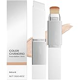 Blanc Cover Cream Stick – Korean Color Changing Foundation Stick with Volufiline & Collagen – Concealer Foundation Sticks for Dewy Skin– Makeup Foundations Sticks with Detachable Brushes (Natural)