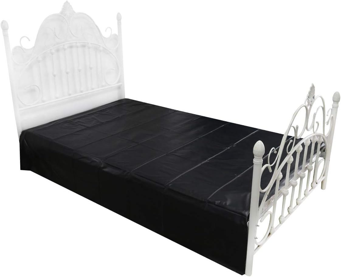 Astellarie Bedspread Waterproof Leather Bed Sheet Set (Black)