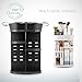 Jerrybox 360 Rotation Makeup Organizer, Adjustable Beauty Organizer Storager for Countertop, Multi-Function Cosmetic Storage Drawers, 6 Layers, Square, Black