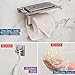 ◢◤Toilet Paper Holder with Phone Shelf Storage◥◣||Stainless Steel|| ⇒Quick Installation by Self Adhesive or Screws and 2 Free Bonuses ✮Give Your Bathroom a Modern Touch !✮