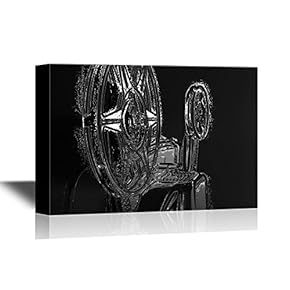 Vintage Filming Equipment Canvas Wall Art - Classic Movie Projector - Gallery Wrap Modern Home Art | Ready to Hang - 12x18 inches