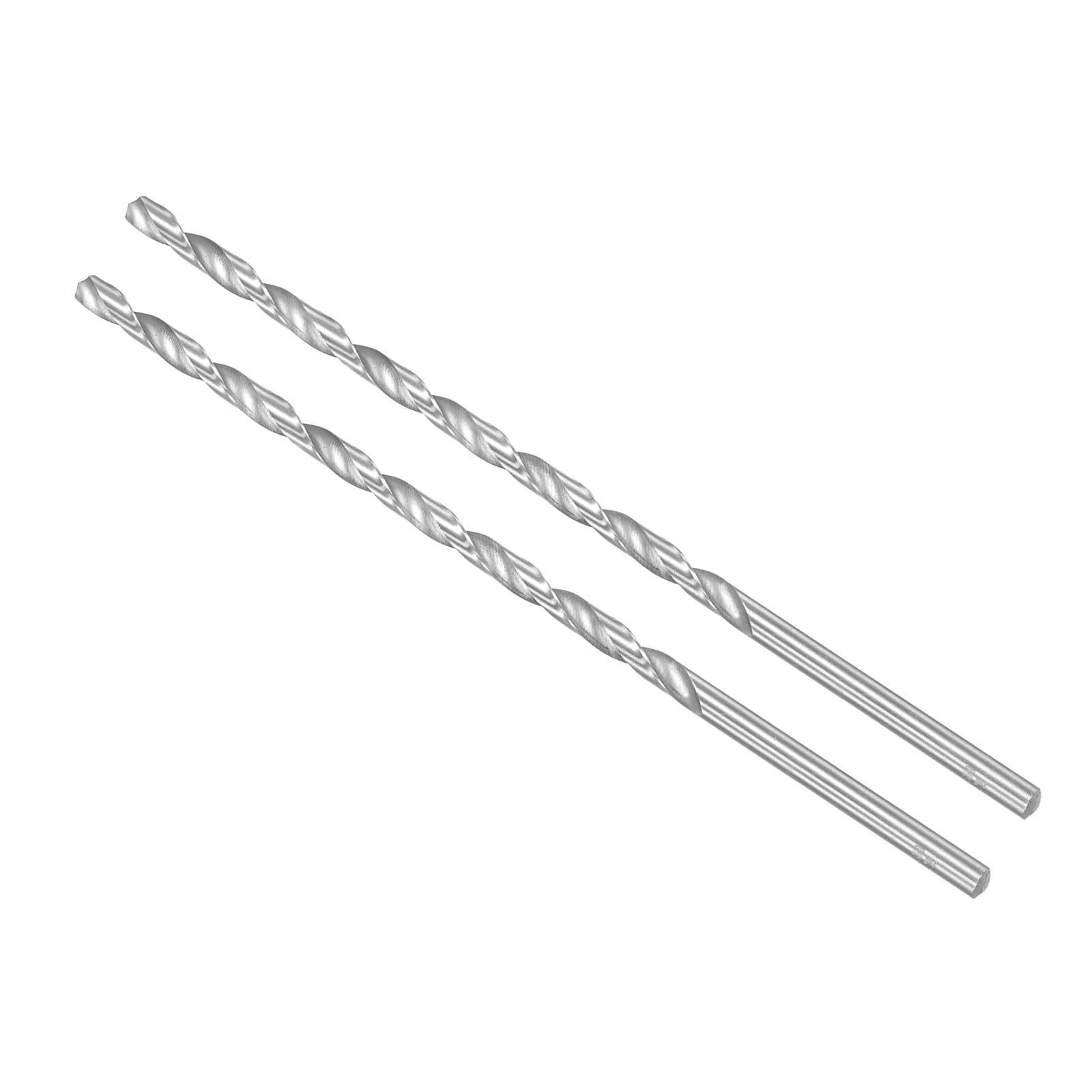 CoCud Extra Long High Speed Steel Twist Drill Bits, 7.5mm Diameter 250mm Length, Straight Twist Jobber Drill Bit - (Applications: for Metal Woodwork Plastic Aluminum), 2-Pieces