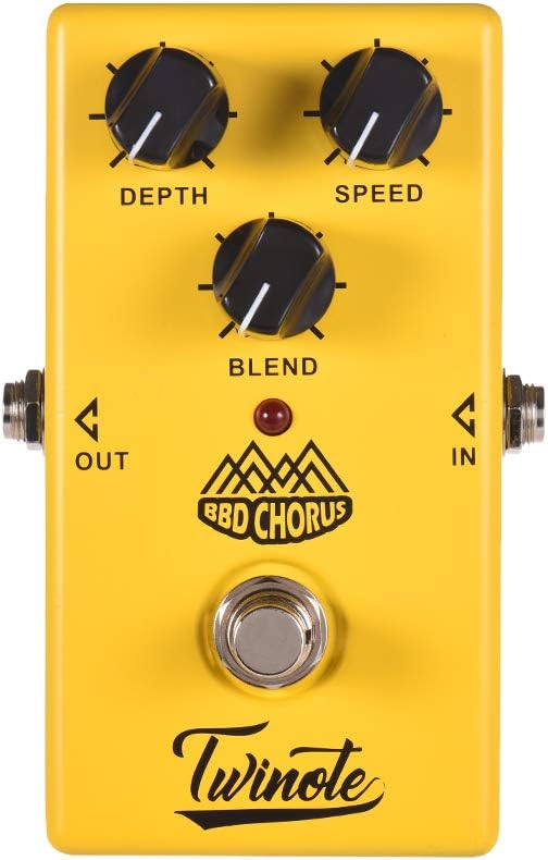Muslady Electric Guitar Analog Chorus Pedal, Twinote Pedal - Full Metal Shell with True Bypass