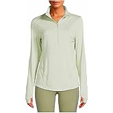 Women's Active Textured 1/4 Zip Pullover (Green Dot, S 4-6)