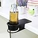 Kalolary Drinking Cup Holder Clip, Desk Bottle Cup Stand DIY Glass Clamp Storage Saucer Clip Water Coffee Mug Holder Saucer Clip Design for Home & Office, Black