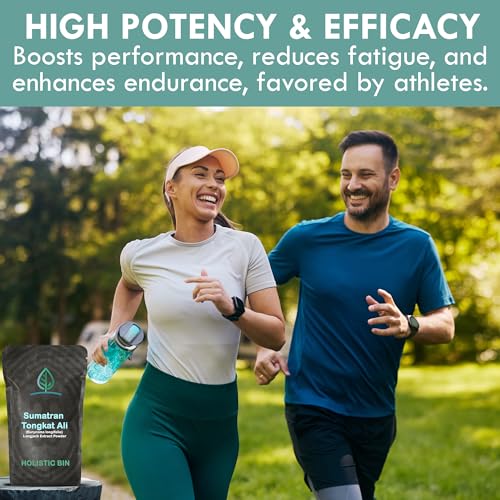 Holistic Bin Tongkat Ali Extract Powder – Premium Longjack Harvested from Sumatran Forests – Herbal – No Fillers or Preservatives – 50 Grams