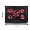 ENHANCE-Gaming-Laptop-Cooling-Pad-Stand-with-LED-Cooler-Fans-Adjustable-Height-and-Dual-USB-Port-for-17-Inch-Laptops-5-Ultra-Quiet-High-Performance-Fans-2630-RPM-and-Built-In-Bumpers-Red ENHANCE Gaming Laptop Cooling Pad Stand with LED Cooler Fans, Adjustable Height, and Dual USB Port for 17 Inch Laptops…