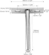 QWORK Floating Shelf Bracket 4 Inch 100mm Set of 4 with Screws view 6