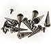RUBYCA 25MM 20 Sets Large Metal Big Tree Spikes and Studs Metallic Screw-Back for DIY Leather-Craft Black Gunmetal