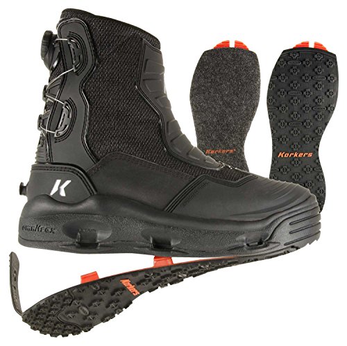 Korkers hatchback wading boot w/ both felt & kling-…