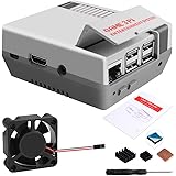 GeeekPi Case for Raspberry Pi 3B+, Pi Case with Fan, Retro Gaming Nes3Pi Case with Cooling Fan, Pi Heatsinks for Raspberry Pi