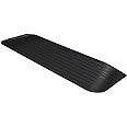 Ruedamann Threshold Ramp, Durable Solid Rubber with 2200lbs Load Capacity, Non-Skid and Anti-Slip Surface, Wheelchair Ramp for Doorways and Bathroom (1-1/2 Inch Rise)