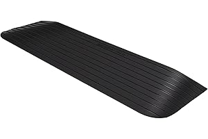 Ruedamann Threshold Ramp, Durable Solid Rubber with 2200lbs Load Capacity, Non-Skid and Anti-Slip Surface, Wheelchair Ramp for Doorways and Bathroom (1-1/2 Inch Rise)