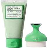 FULLY Green Tomato Porefection Clay Mask Cleanser Set with Pore Cleansing Brush - Deep Cleansing, Blackhead &amp; Pore Refining