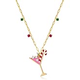 WOWORAMA Christmas Necklace for Women Colorful Christmas Light Necklace Long Christmas Tree Pendant Necklace Cute Christmas Reindeer Necklace Jewelry Xmas Party Favors