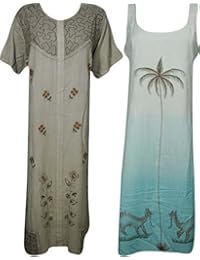 Womens Bohemian Dresses Resort Wear Maxi Dress Large, Wholesale Lot Of 2