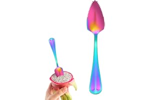 Grapefruit Spoons with Serrated Edge, Stainless Steel Serrated Grapefruit Spoon, Tableware Utensil Kitchen Gadget for Fruit, 