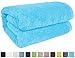 SALBAKOS 100% Turkish Cotton Jumbo Bath Sheet Towel Oversized 40x80 inch | Premium Hotel & Spa Quality, Soft, Absorbent, XL Bath Towels | Made in Turkey (Pack of 1, Aqua, Jumbo Bath Sheet)