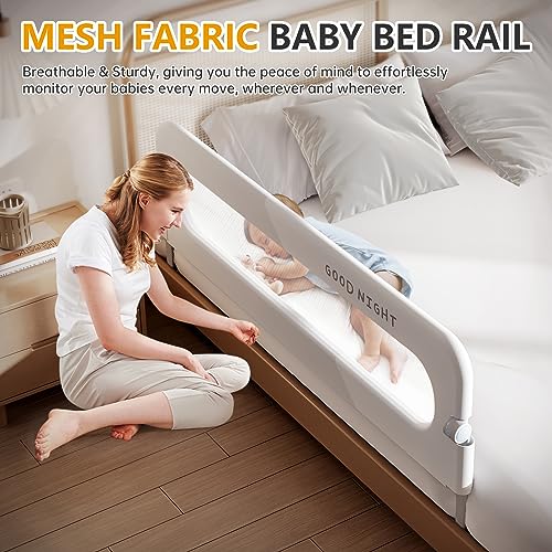 strenkitech Toddler Bed Rails for Crib | Foldable Bed Rail for Toddlers | Portable Baby Bed Rails Guard Bumper for Baby Kids | Safe Bed Side Rail for Twin, Queen, King, Full Size Beds (48inches)