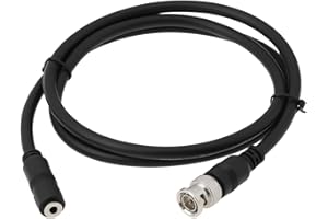 SING F LTD 3.5mm Female to BNC Male Adapter Audio Extension Cable RG59U for Radio Antenna, 1M