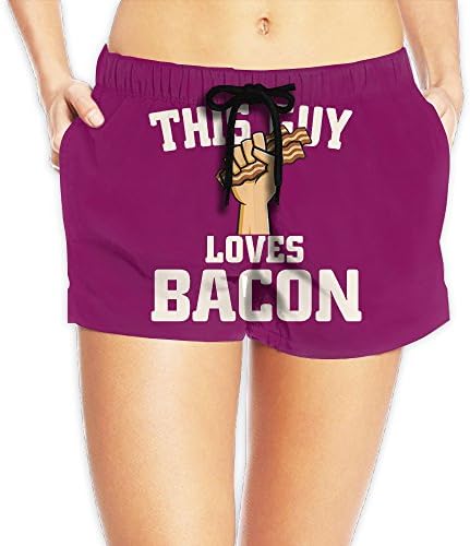 Women Hot This Guy Loves Bacon Board Shorts 2017 Hot