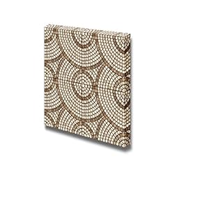 Canvas Prints Wall Art - Brown Marble-Stone Mosaic Texture for Decoration | Modern Wall Decor/Home Decoration Stretched Gallery Canvas Wrap Giclee Print. Ready to Hang - 12" x 12"