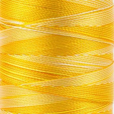 WonderFil Specialty Threads Mirage, 800m, Oranges/Yellows, 2-ply Random Dyed Multi-Coloured Rayon. 30wt