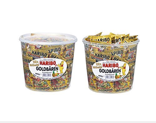 【HARIBO】ハリボー グミ　ミニゴールドベア　ドラム　980g （２個セット） (ハリボー グミ　（２個セット）) の商品画像