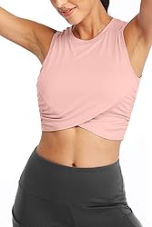 Sanutch Yoga Crop Tops Dance Tops Fitted Workout