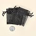 Pandahall 100pcs Black Organza Bags Mini Pouch Bags Drawstring Gift Bags Jewelry Package with Ribbons (1.96x2.75