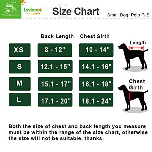 LovinPe Dog Clothes, Stripe Dogs Pajamas, Dog Apparel, Dog Polo Shirt Cotton Outdoor & Indoor Dogs Clothes Pajamas Pet Clothes Apparel Soft Comfort PJS