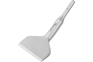 Vearter SDS Plus Chisel Bit, 3 Inches 15° Cranked Angled Wide Bent Chisel for Hammer Drill, 40Crmo Material Floor Scraper for Concrete & Tile Removal 160 x 75 mm (6.3" x 3")