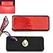 Qiorange 2X Rectangle Reflector Waterproof 24 LED Marker Tail Brake Stop Light Car Trailer Truck for RV,Trailer,Truck,UTE,UTV,ATV,Motorcycle (Red Rectangle)
