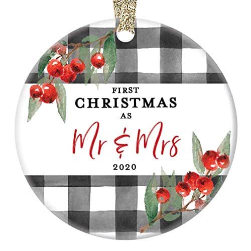 Download Amazon.com: 1st Christmas Mr. & Mrs. Ornament 2020 ...
