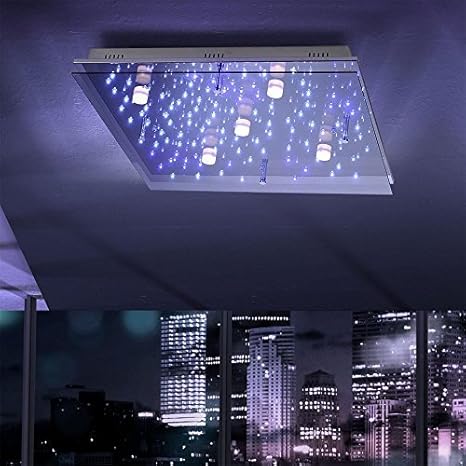 Amazon.de: LICHT-TREND / LED Deckenleuchte / LED Sternenhimmel / 65x65 cm