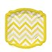 Chevron Yellow and Gray - Party Tableware Plates, Cups, Napkins - Bundle for 32