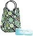 Fit & Fresh Retro Insulated Lunch Bag for Women with Ice Pack, Classic Lunch Tote for Work & School, Green Paisley