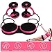 Darhoo Ab Roller Wheel - Ab Wheel Exercise Fitness Equipment - New Upgrade 5-in-1 Multi-Functional Core Ab Workout Abdominal Wheel Machine - Ab Roller Home Gym Equipment for Both Men & Women - Pink