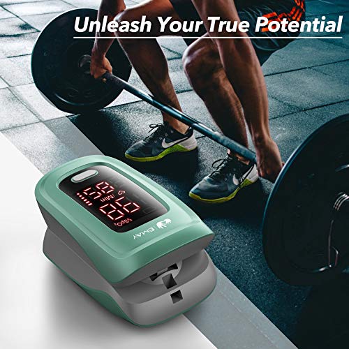 EMAY Fingertip Oxygen Monitor | Blood Oxygen Saturation Monitor with Heart Rate Display
