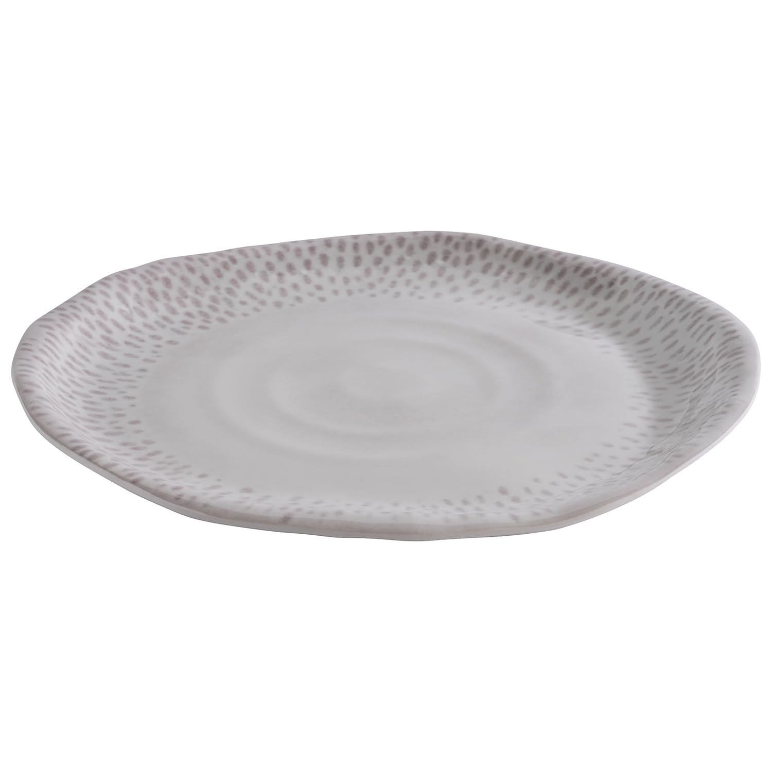 APS Footmark 85324 Plate Diameter 26.5 cm Height 2.5 cm Melamine Decoration White/Grey