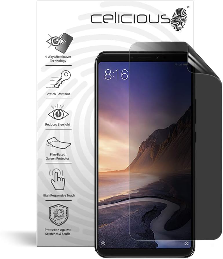 Celicious Privacy Plus 4-Way Anti-Spy Filter Screen Protector Film Compatible with Xiaomi Mi Max 3