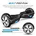 SagaPlay F1 Pro Self Balancing Scooter Motorized 2 Wheel Self Hover Balance Board (Black, Bluetooth Speaker Enable) [CSA/UL2272 Certified] All-Terrain Tires Transporter for Kid and Adult [Model: F1]