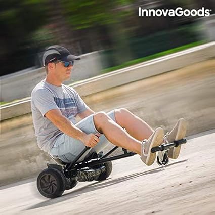 InnovaGoods hoverkart Scooter mit Sattel, Schwarz, Einheitsgröße