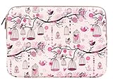 Plemo 13-13.3 Inch Laptop Sleeve Case Waterproof Canvas Fabric Bag for MacBook Air / 13.3-Inch Laptops / Notebook, Pink