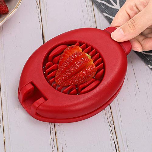 Egg Slicer with Stainless Steel Wire, Dishwasher safe, Red