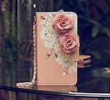 3D Rose FLOWER Beautiful Cute Camellia Handbag Leather Wallet Card Strap Case Cover For Samsung Galaxy ZTE Alcatel LG Nokia Mobile Cell Mobile Cell Phone (ZTE MAX N9520 Boost Mobile, flower)