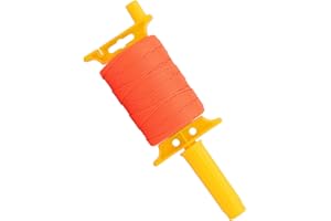 Mason Line String with Handle – Twisted #18 540 FT Reloadable Line Reel, Braided Nylon Construction Line with Handle, Fluores