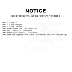 Front Disc Brake Rotors Pair For Jeep Wrangler
