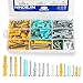 NINDEJIN 482 PCS Drywall Anchors with Wall Screws Assortment Kit, Plastic Anchors and Self-Tapping Screws Assorted Set Included 10 Sizes for Hanging Mounting on Wall with 5 Colors for Drywall Anchor