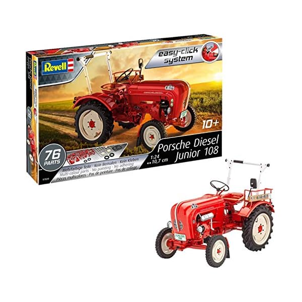 Revell Revell_07820, Traktor-Bausatz 1:24, 10,7 cm Porsche Junior 108, bunt